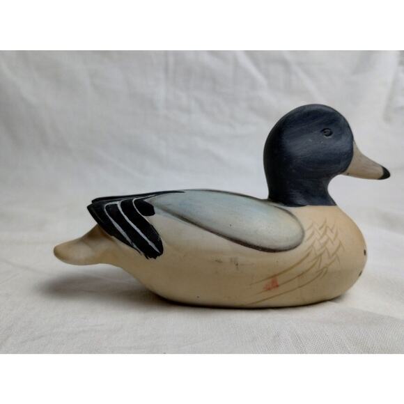2 Ceramic / Bisque Mallard Duck Figurines - 5" Long - Flat Finish - Picture 9 of 10